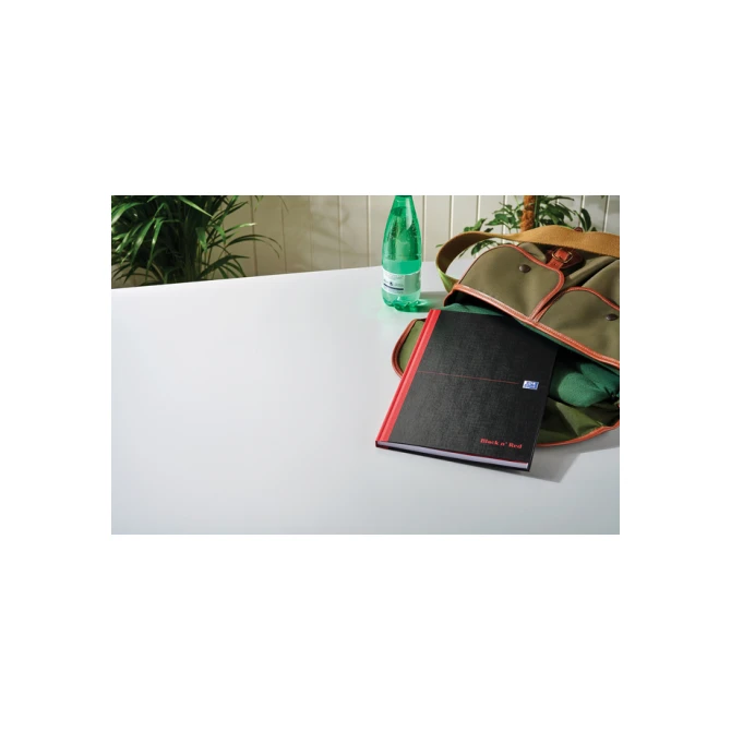 Notitieboek Oxford Black n' Red A4 96vel blanco