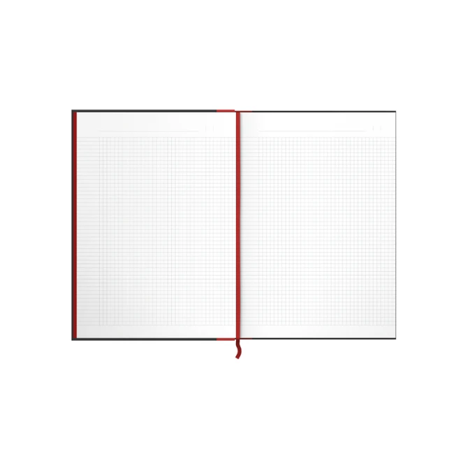 Notitieboek Oxford Black n' Red A4 96vel ruit 5mm