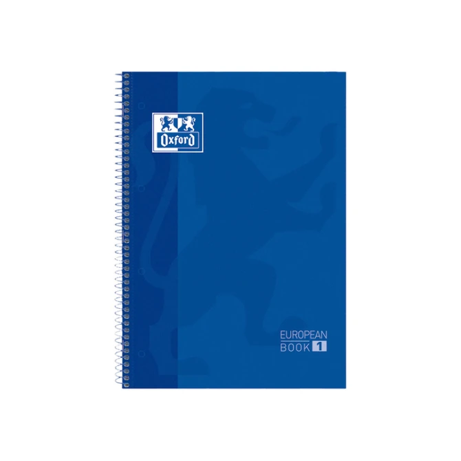 Notitieboek Oxford Classic Europeanbook A4+ 4-gaats lijn 80vel donkerblauw