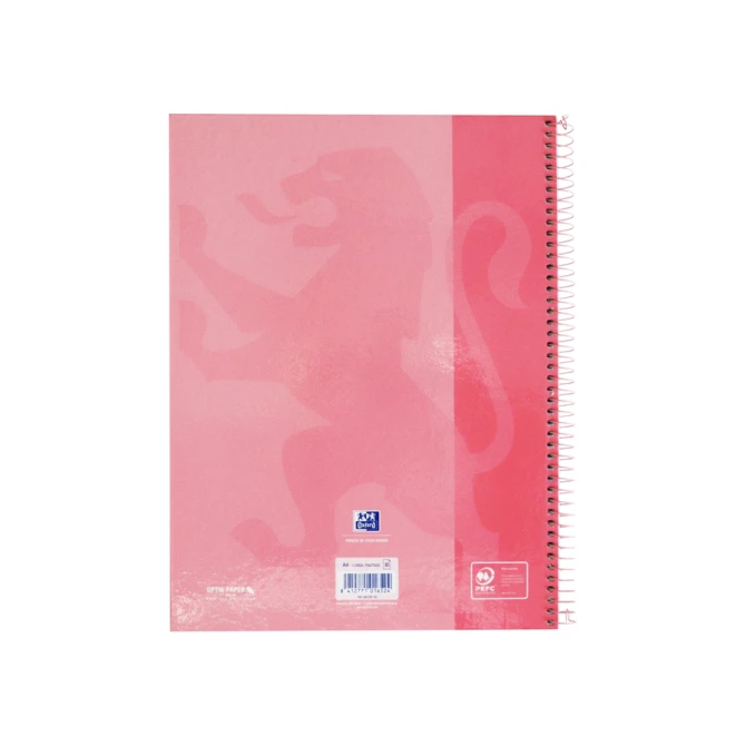 Notitieboek Oxford Classic Europeanbook A4+ 4-gaats lijn 80vel roze