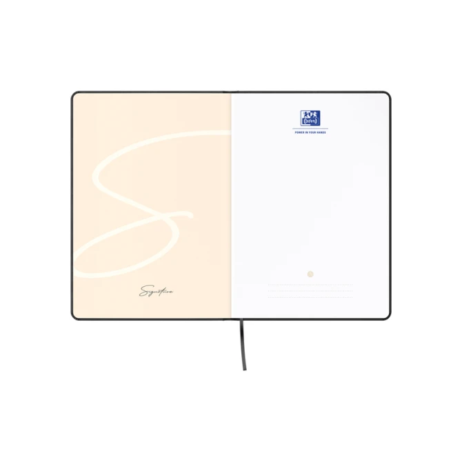 Notitieboek Oxford Signature A5 lijn 80vel zwart