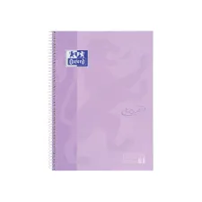 Notitieboek Oxford Touch Europeanbook A4+ 4-gaats lijn 80vel pastel paars