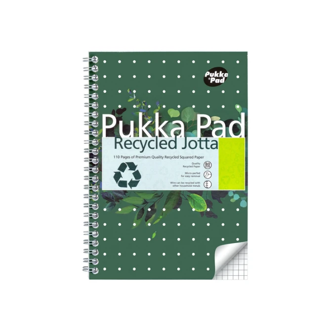 Notitieboek Pukka Pad Jotta A5 ruit 5x5mm 110 pagina's 80gr groen