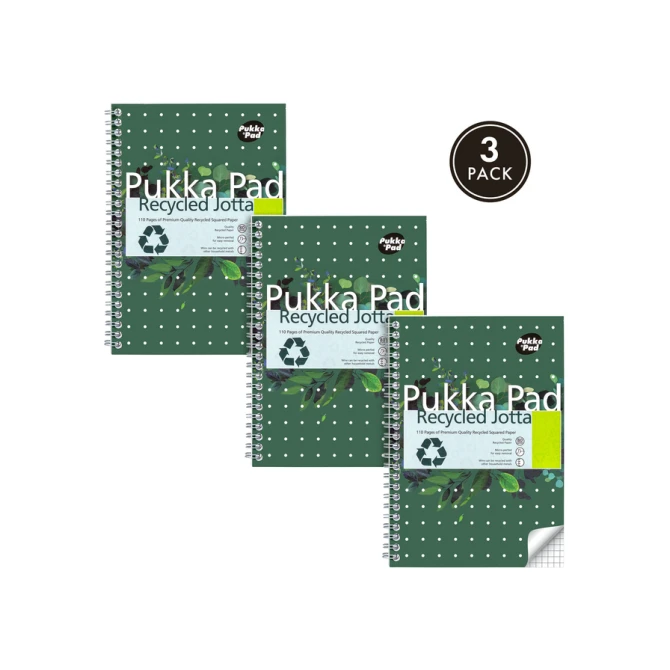Notitieboek Pukka Pad Jotta A5 ruit 5x5mm 110 pagina's 80gr groen