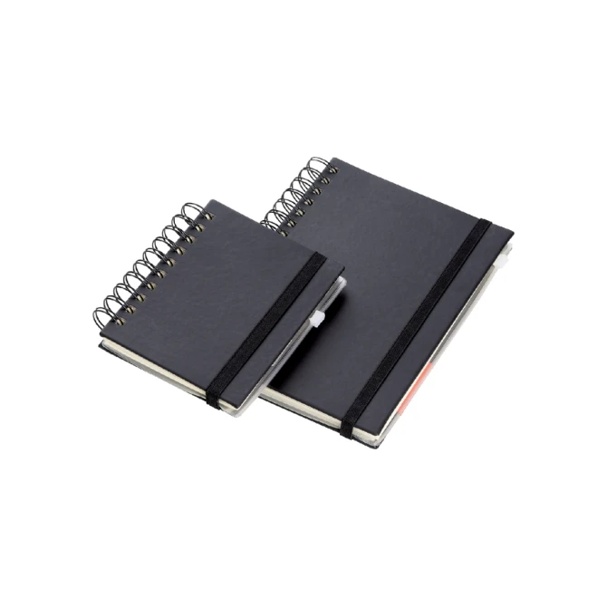 Notitieboek Quantore A5 spiraal lijn 192blz 80gr zwart