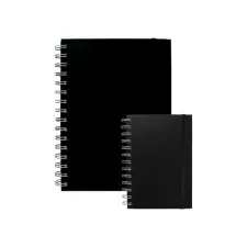 Notitieboek Quantore A6 spiraal lijn 192blz 80gr zwart Notitieboek Quantore A6 spiraal lijn 192blz 80gr zwart