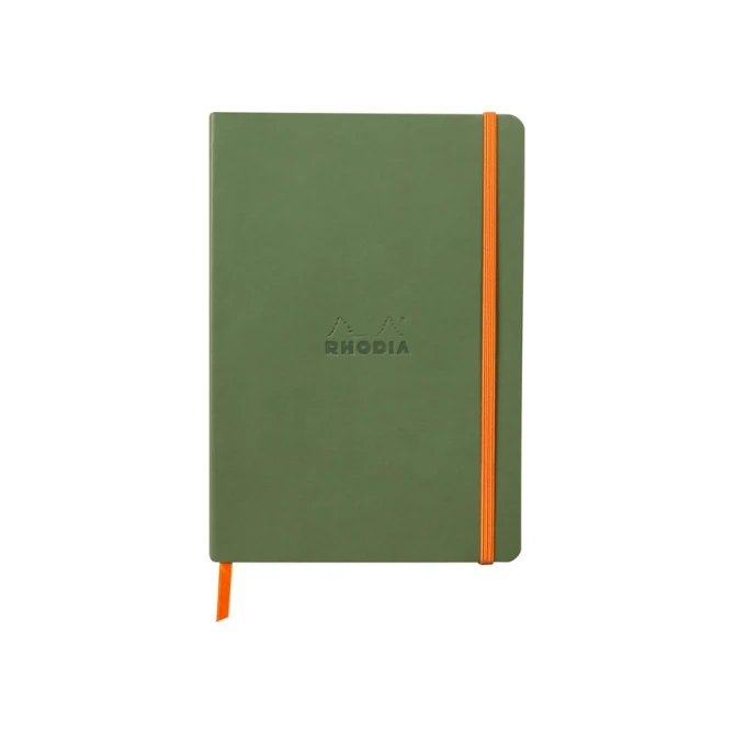 Notitieboek Rhodia A5 lijn 80 vel 90gr saliegroen