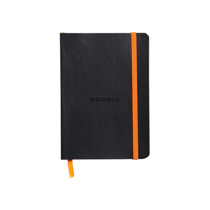 Notitieboek Rhodia A6 lijn 72 vel 90gr zwart