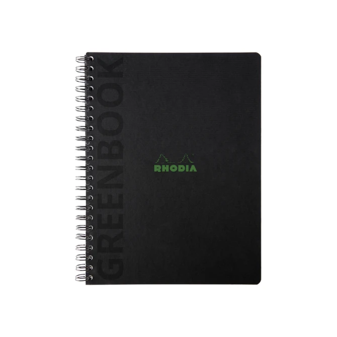 Notitieboek Rhodia Greenbook recycled A4+ lijn 160 pagina's 90gr hc
