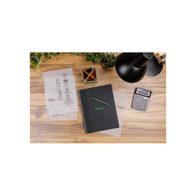Notitieboek Rhodia Greenbook recycled A4+ lijn 160 pagina's 90gr sc