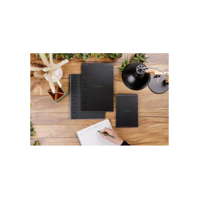 Notitieboek Rhodia Greenbook recycled A5+ lijn 160 pagina's 90gr sc