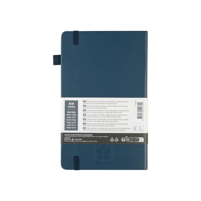 Notitieboek Sakura large 130x210mm lijn hard cover donker indigo