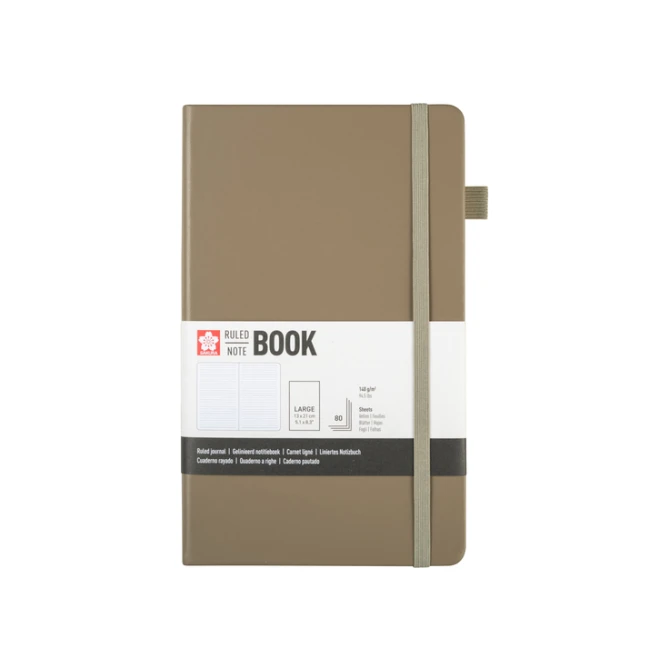 Notitieboek Sakura large 130x210mm lijn hard cover sintel