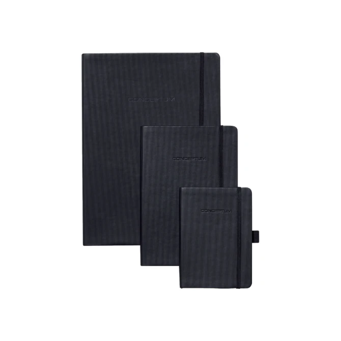 Notitieboek Sigel Conceptum Pure A5 194blz 80gr lijn hardcover zwart