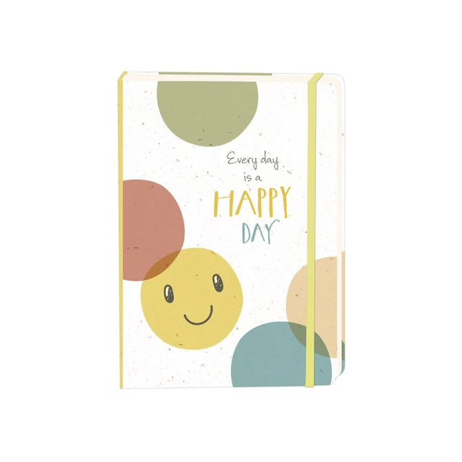 Notitieboek Smiley Happy Day A5 lijn 92 pagina's softcover