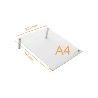Notitiebord Nobo transparant acryl schuin A4