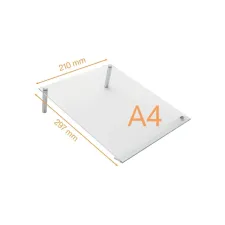 Notitiebord Nobo transparant acryl schuin A4