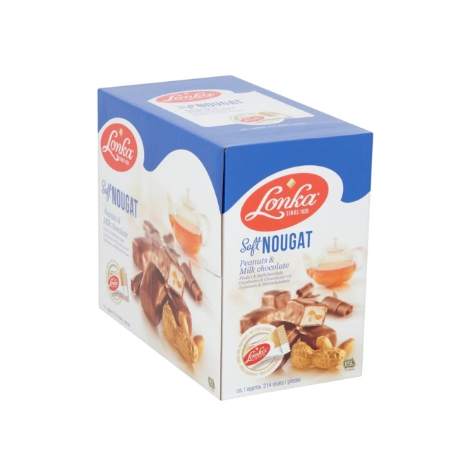 Nougat Lonka pinda melk doos 214 stuks