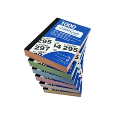 Nummerblok 1-1000 assorti 6 stuks