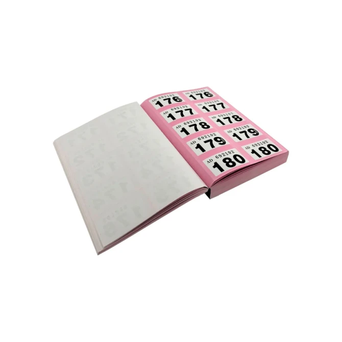 Nummerblok 1-1000 assorti 6 stuks