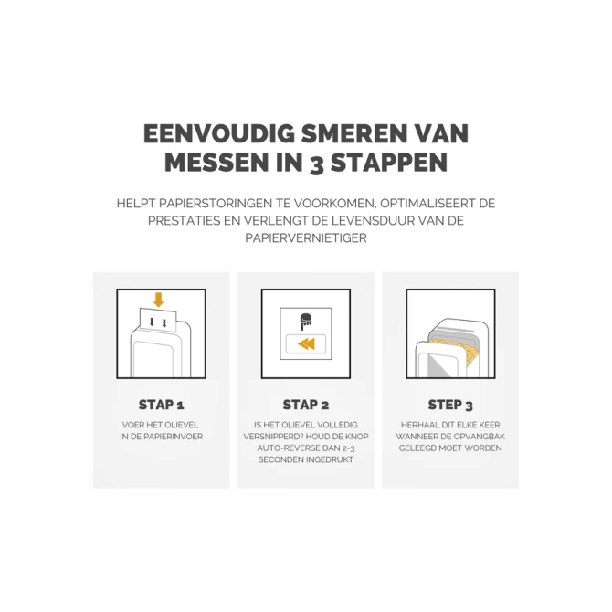Olievellen voor papiervernietiger Fellowes Powershred Performance+ 10 vel