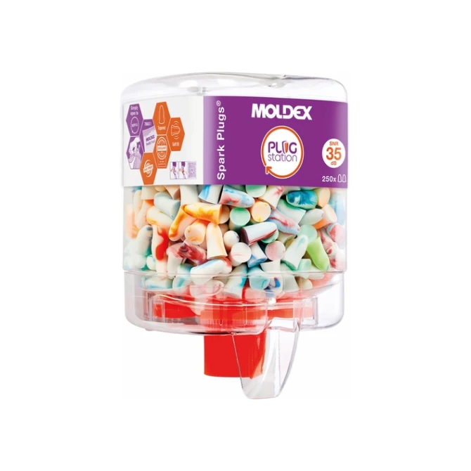 Oordoppen Moldex Spark Plugs soft 6-13mm dispenservulling à 250 paar assorti