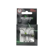 Oortelefoon Green Mouse USB-C blisterverpakking