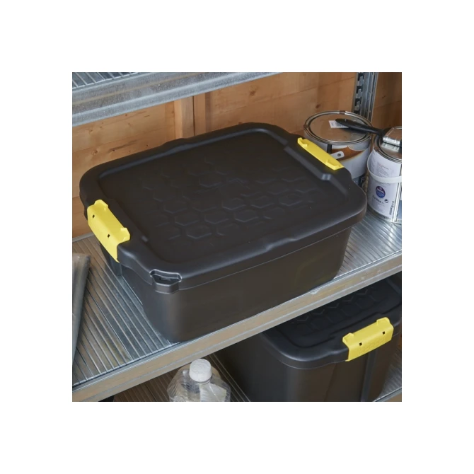 Opbergbox Bankers Box 24 liter met handgrepen robuust zwart