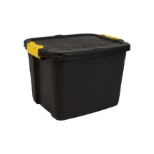 Opbergbox Bankers Box 42 liter met handgrepen robuust zwart Opbergbox Bankers Box 42 liter met handgrepen robuust zwart