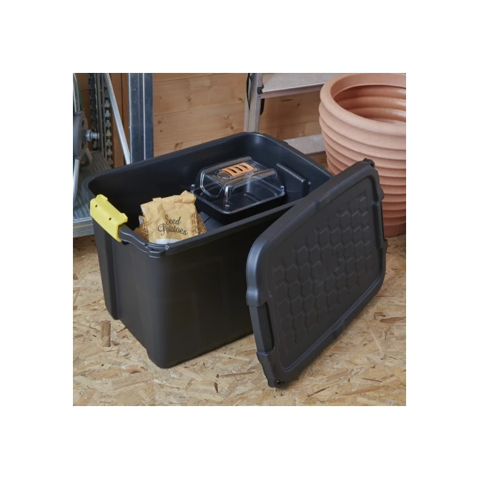 Opbergbox Bankers Box 60L met handgrepen robuust zwart
