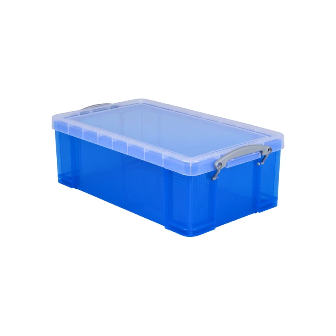 Opbergbox Really Useful 12 liter 465x270x150mm transparant blauw