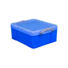 Opbergbox Really Useful 18 liter 480x390x200mm transparant blauw