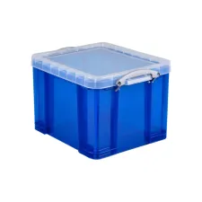 Opbergbox Really Useful 35 liter 480x390x310mm transparant blauw
