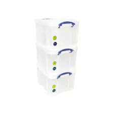 Opbergbox Really Useful 35 liter pak 3 dozen 480x390x310mm transparant wit