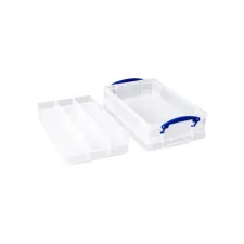 Opbergbox Really Useful 4 liter 30 vakken 395x255x88mm transparant wit