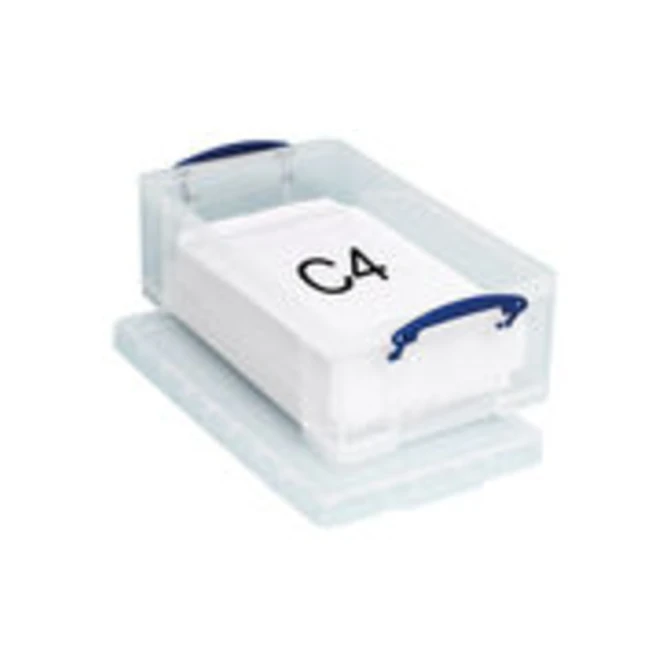 Opbergbox Really Useful 4 liter 30 vakken 395x255x88mm transparant wit
