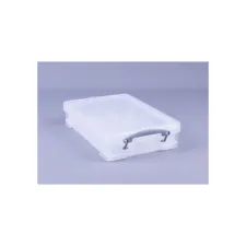 Opbergbox Really Useful 4 liter inclusief vakkenverdeler 395x255x88mm transparant wit