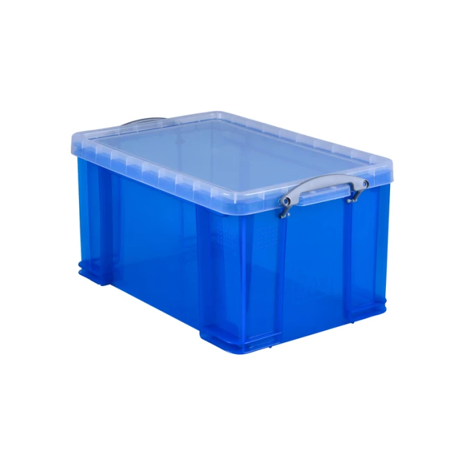 Opbergbox Really Useful 48 liter 600x400x315mm transparant blauw