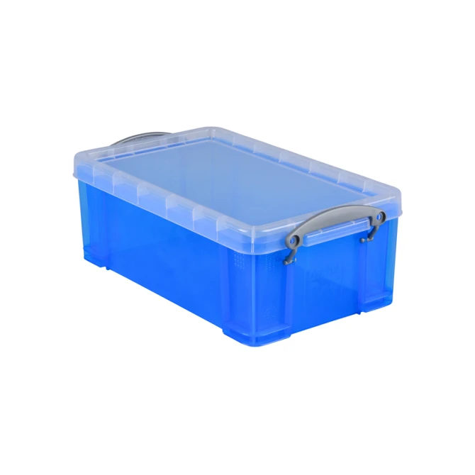 Opbergbox Really Useful 5 liter 340x200x125mm transparant blauw