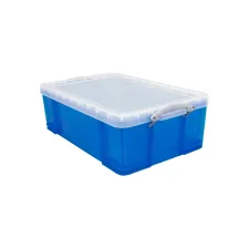 Opbergbox Really Useful 50 liter 710x440x230mm transparant blauw