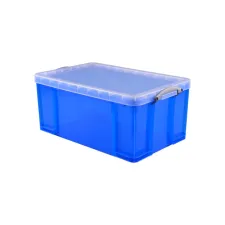 Opbergbox Really Useful 64 liter 710x440x310mm transparant blauw