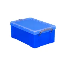 Opbergbox Really Useful 9 liter 395x210x140mm transparant blauw