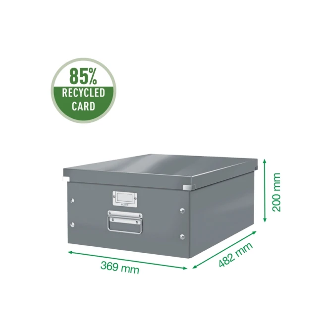 Opbergdoos Leitz Click & Store WOW groot 369x200x482mm geel