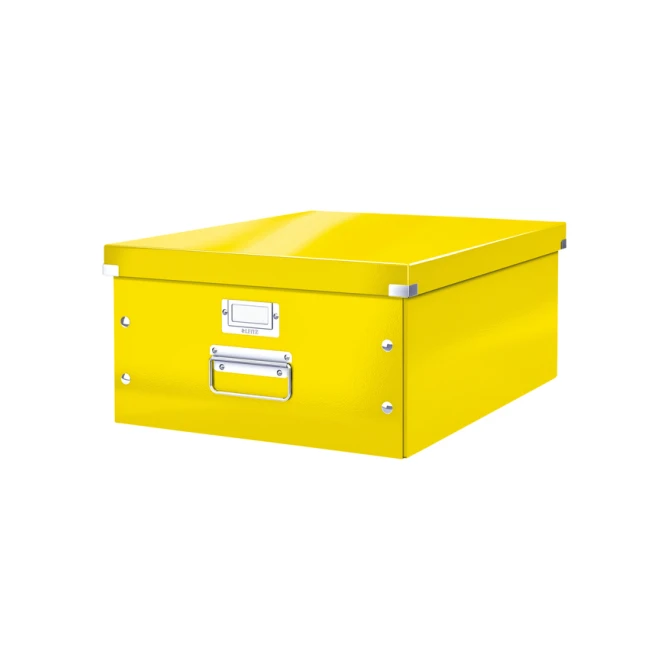 Opbergdoos Leitz Click & Store WOW groot 369x200x482mm geel