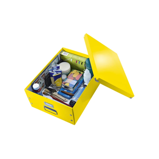 Opbergdoos Leitz Click & Store WOW groot 369x200x482mm geel