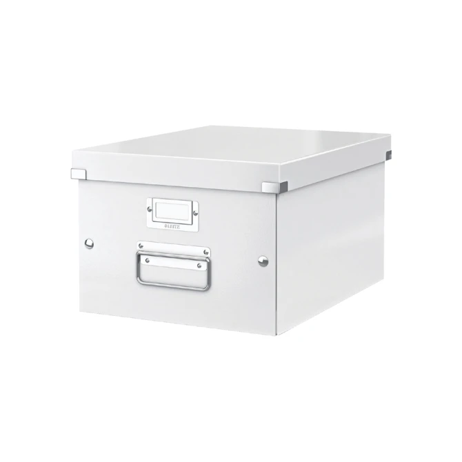 Opbergdoos Leitz Click & Store WOW middel gerecycled karton 281x200x370mm wit