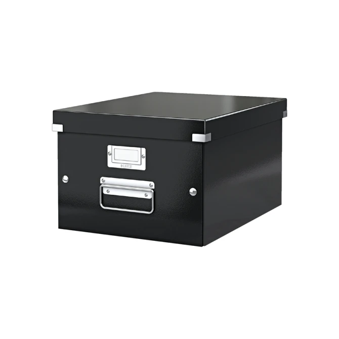 Opbergdoos Leitz Click & Store WOW middel gerecycled karton 281x200x370mm zwart