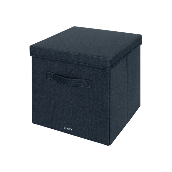 Opbergdoos Leitz gestoffeerd met deksel 330x325x380mm grijs 2 st