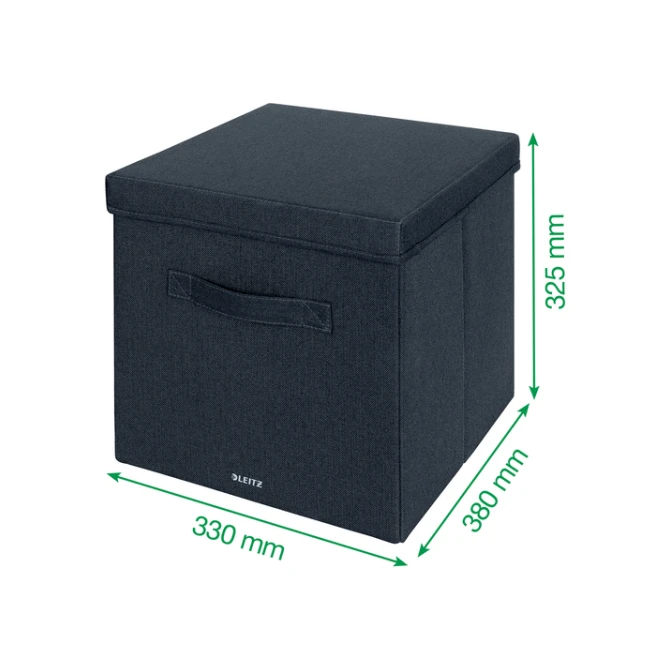 Opbergdoos Leitz gestoffeerd met deksel 330x325x380mm grijs 2 st