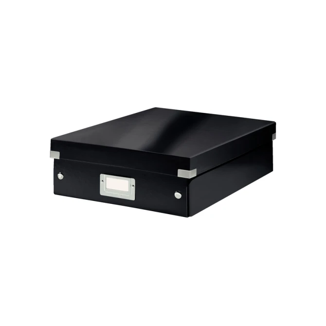 Opbergdoos Leitz Wow Click & Store organiser 280x100x370mm middel gerecycled karton zwart